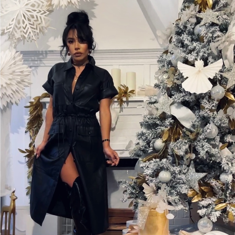 Who What Wear Vegan Leather Dress